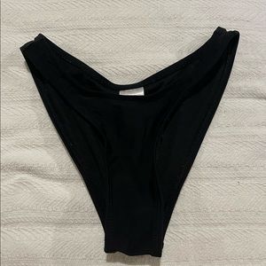 High Cut Black Bikini Bottoms